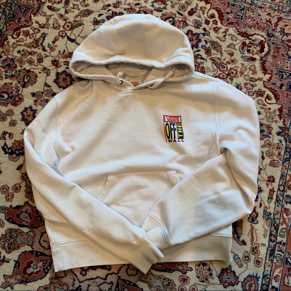vans x urban outfitters white hoodie